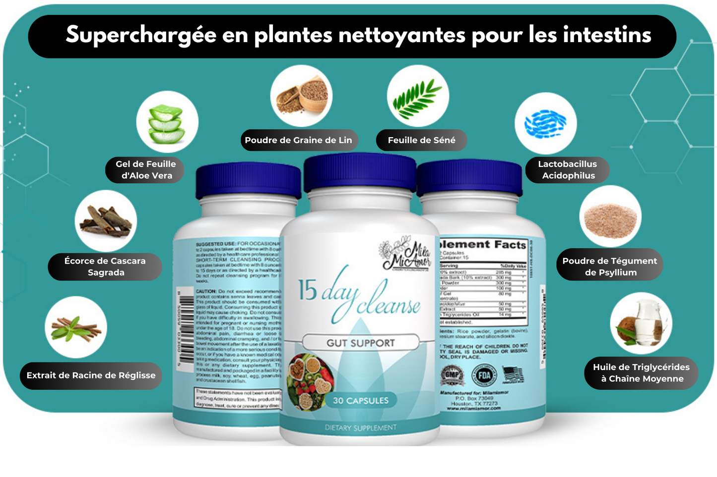 Nettoyage de 15 jours - Soutien de l'intestin et du côlon (🎁  2 ACHETÉES, 1 OFFERTE )