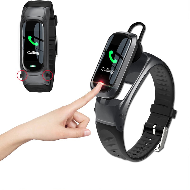 2-in-1 Smart Bracelet With Bluetooth Earphone